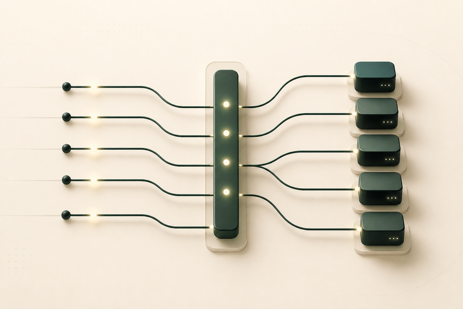 Abstract gateway distributing request streams across multiple runtime nodes.